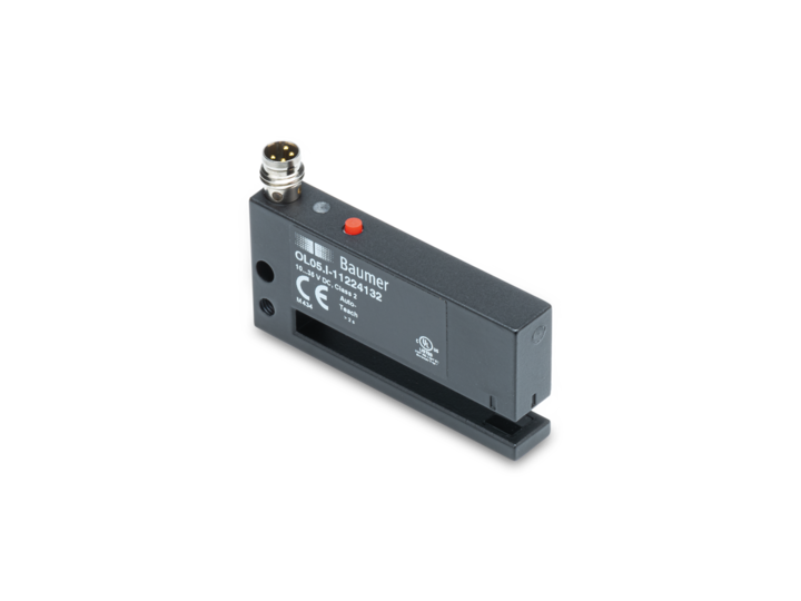 OL05.I-GP1B.7WN Light Barrier Fork Sensor | $272 | Baumer | OL05.I-GP1B.7WN, Light Barrier Sensor, Profile Shape, Teach-In Button Sensitivity Adjustment